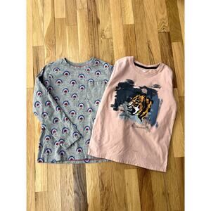 Tea Long Sleeve 2 Tshirt Bundle Rainbow Tiger (size 8)